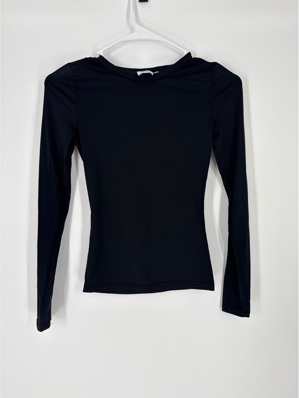 Princess Polly Black Long Sleeve Stretch Top Size 4